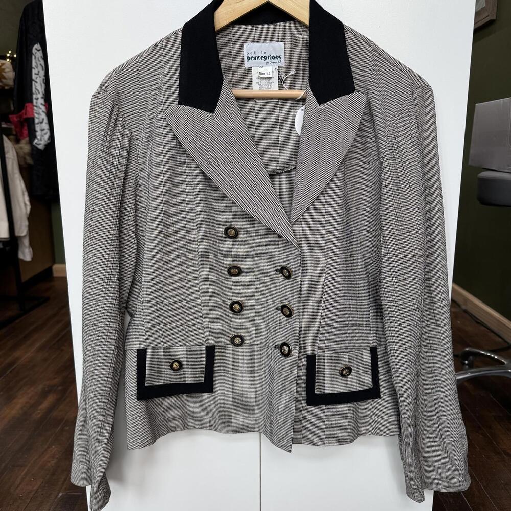 Vintage Petite Perceptions by Irene B Blazer -‎ Size 12 - Dressy - Retro